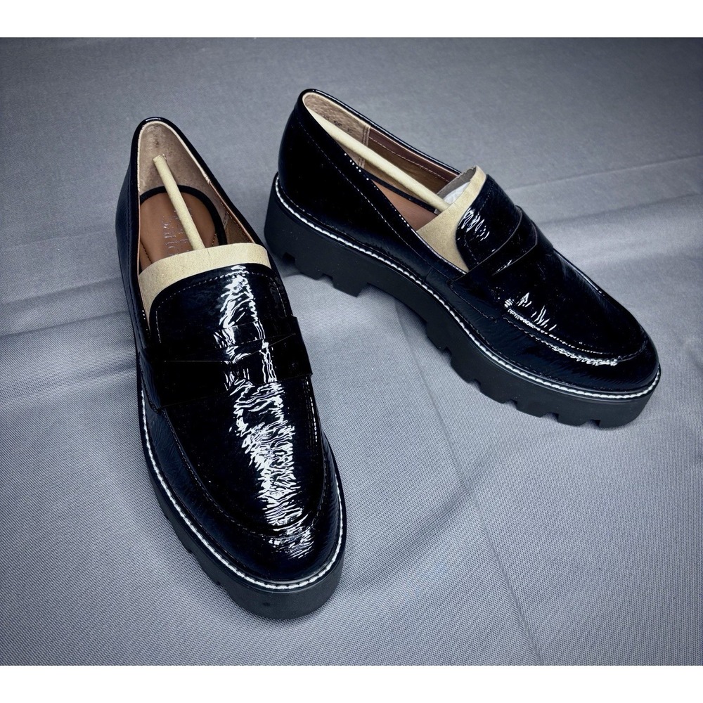 Franco Sarto Balin Lug Loafers Black 10M NIB